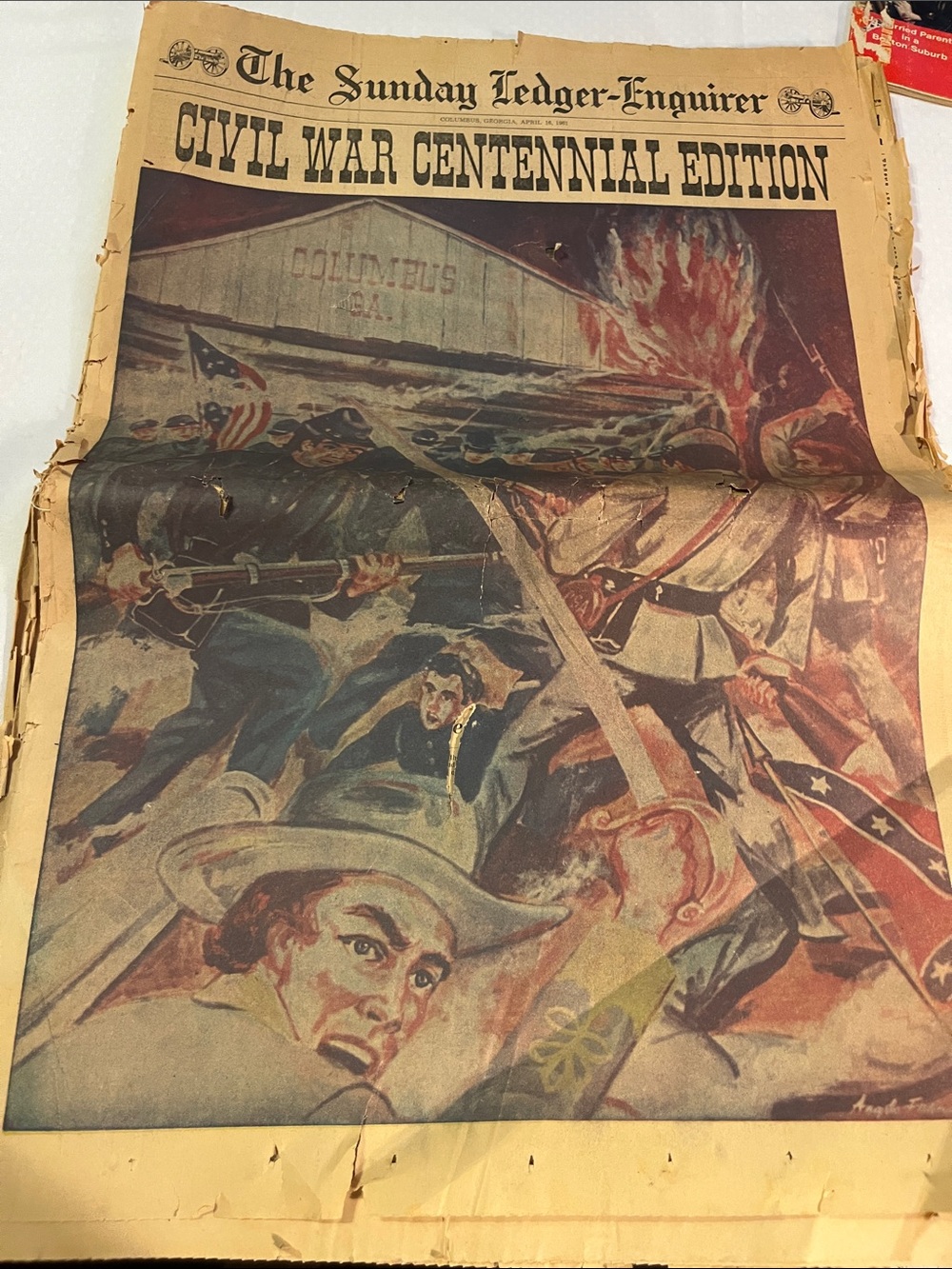 Sunday Ledger - Enquirer Newspaper April 16, 1961 Civil War Centennial Edition
